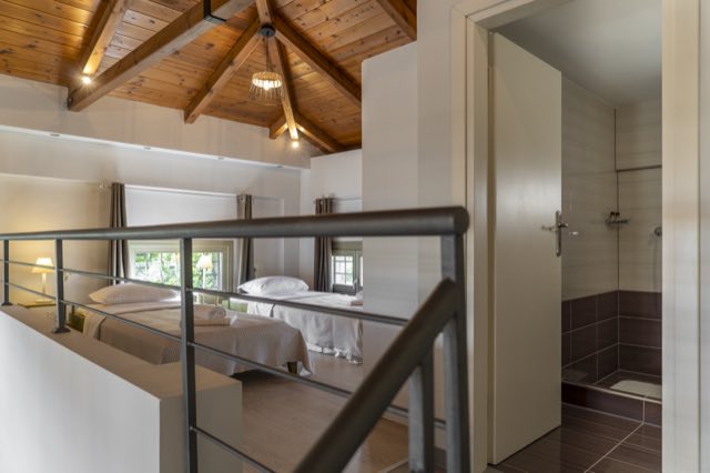 The loft landing, the twin bedroom and the loft bathroom door