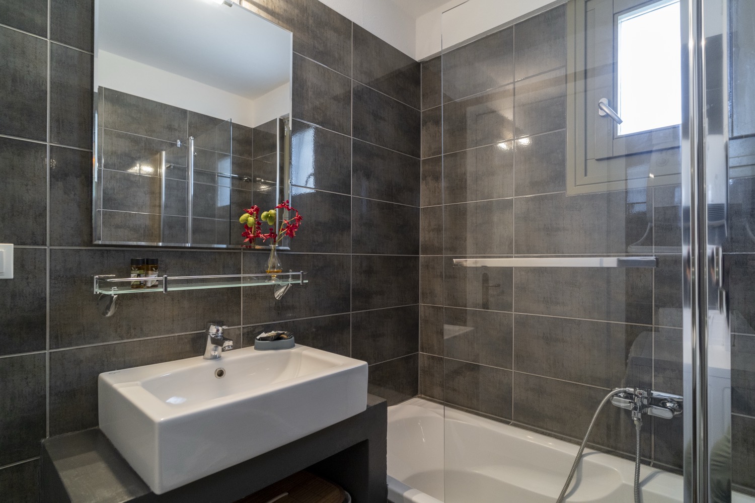 Bathroom with a walk-in shower